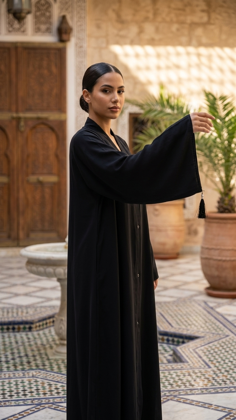 Midnight Tassel Abaya