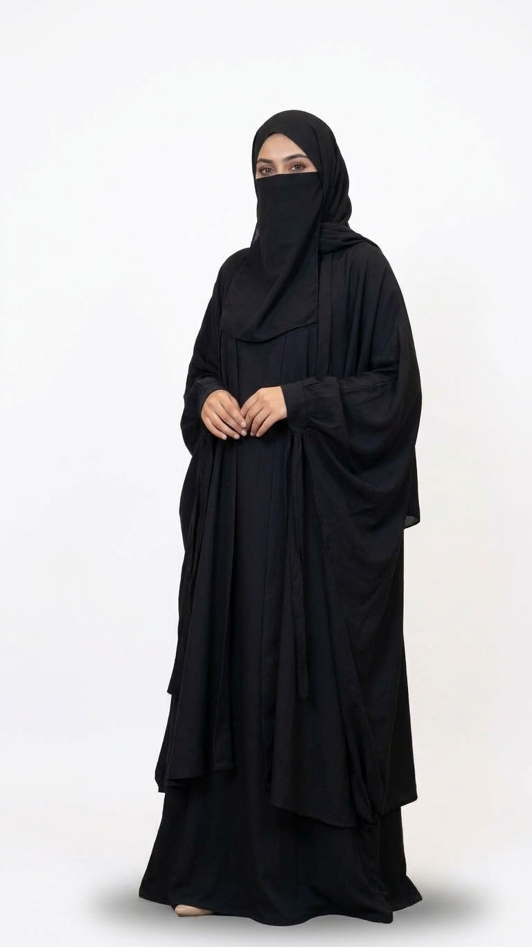Modest Elegance 4-Piece Butterfly Abaya Set