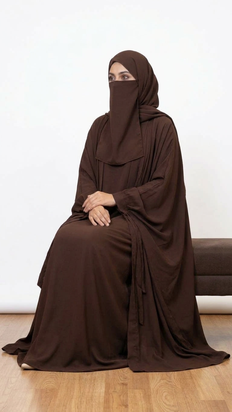 Modest Elegance 4-Piece Butterfly Abaya Set