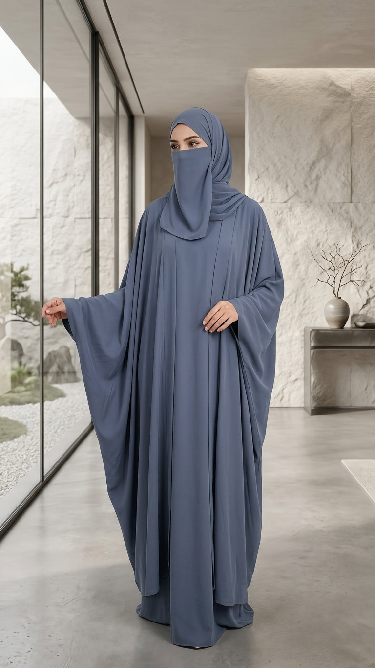 Modest Elegance 4-Piece Butterfly Abaya Set