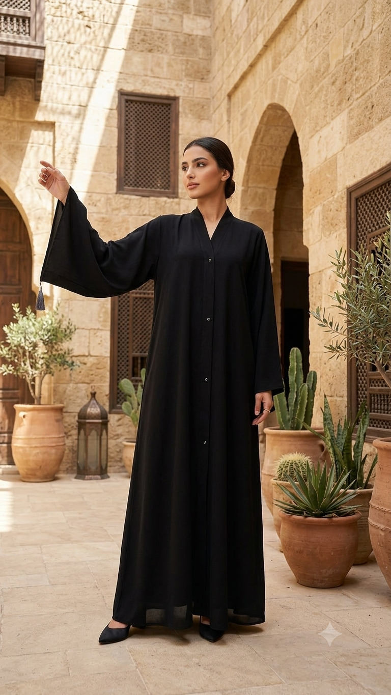 Midnight Tassel Abaya
