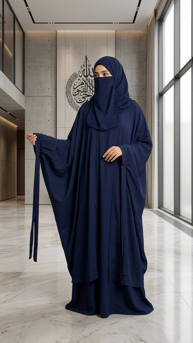 Modest Elegance 4-Piece Butterfly Abaya Set